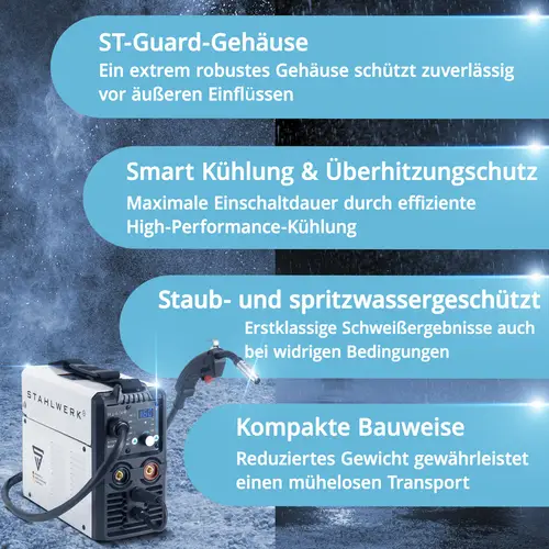 STAHLWERK Schweißgerät MIG MAG 160 M IGBT 5 in 1 Kombigerät mit 160 Ampere STAHLWERK Schweißgerät MIG MAG 160 M IGBT 5 in 1 Kombigerät mit 160 Ampere