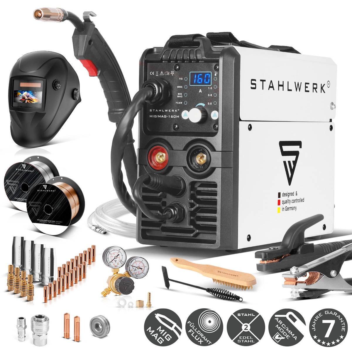 STAHLWERK Schweißgerät MIG MAG 160 M Vollausstattung IGBT mit echten 160 Ampere