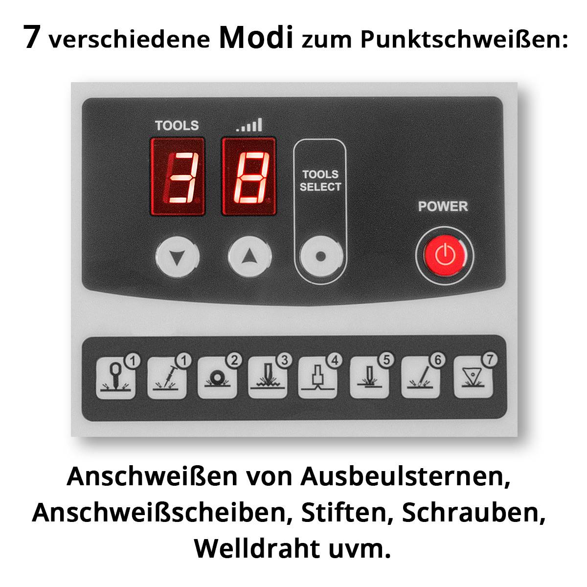 STAHLWERK Ausbeulspotter CBR-90 ST mit 3.000W und 230V Smart Repair Ausbeul-Set