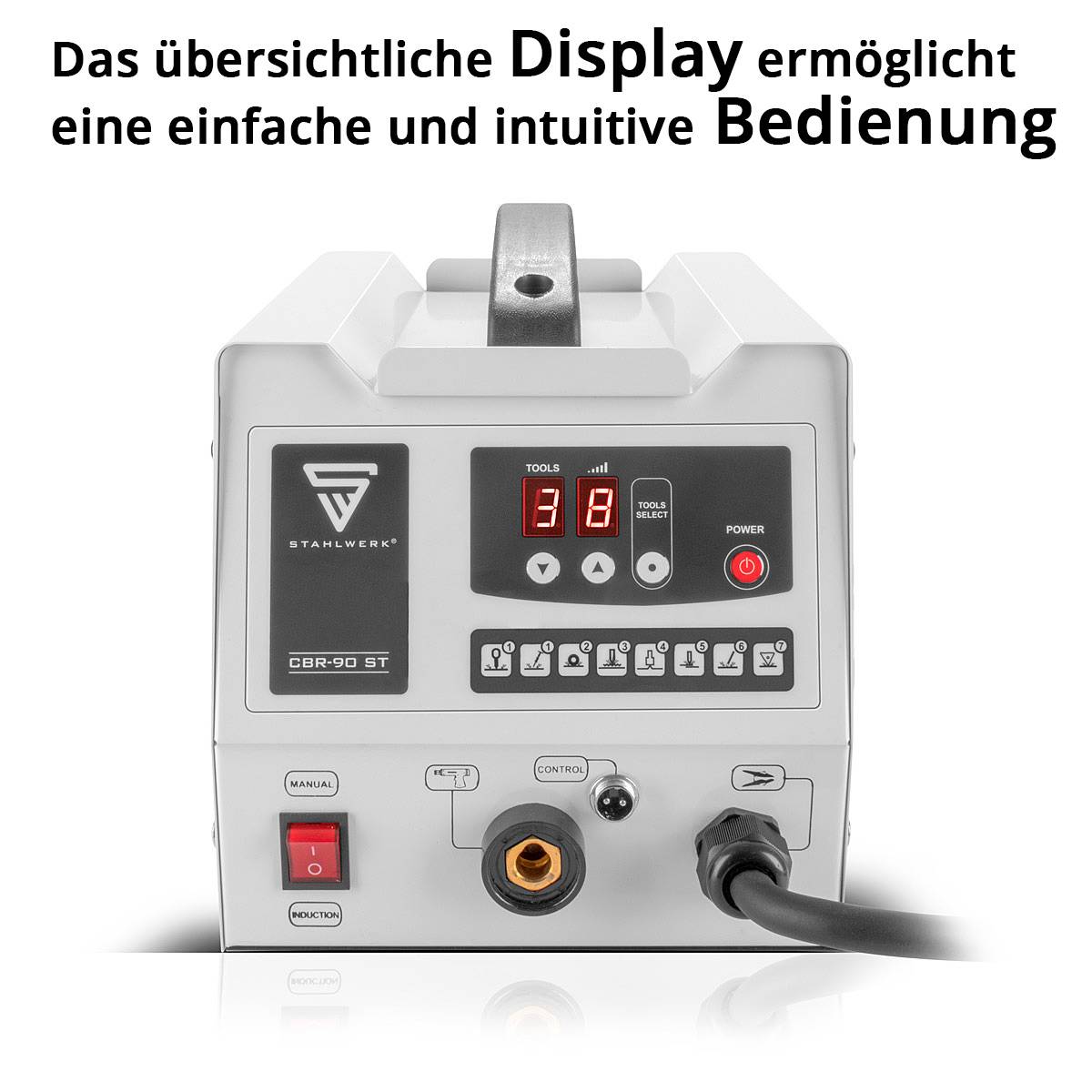 STAHLWERK Ausbeulspotter CBR-90 ST mit 3.000W und 230V Smart Repair Ausbeul-Set