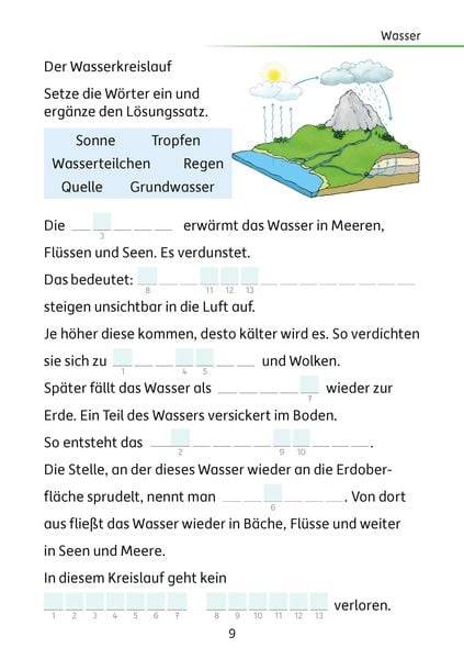 Mein Rätselblock Sachunterricht 4. Klasse