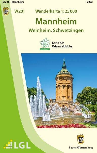 W201 Wanderkarte 1:25 000 Mannheim
