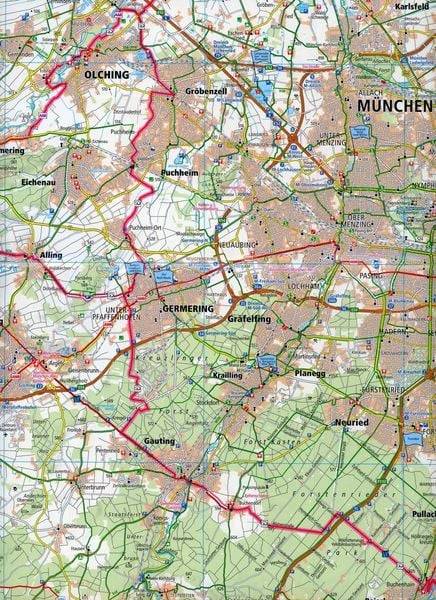 München und Umgebung mit RadlRing 1:75 000