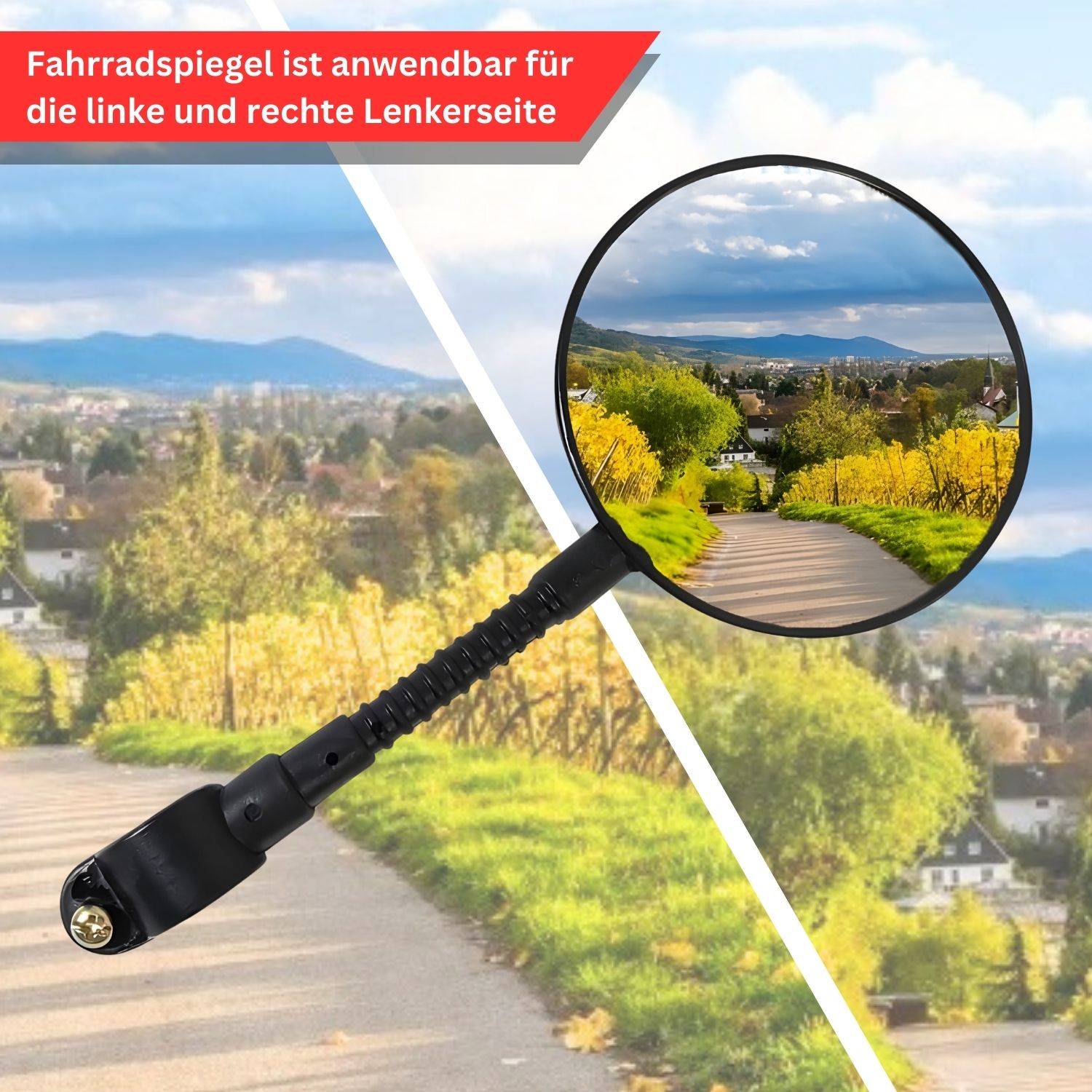 Red Loon Kinder Fahrradspiegel für Lenker - Rückspiegel Fahrrad Fahrradrückspiegel Kinderfahrrad - Lenkerspiegel Fahrrad Spiegel Rückspiegel - rec