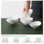 DOWAN 89ml/8er-Set Keramik-Dip-Schalen, Dip-Schalen, Saucenboot-Keramik-Dip-Becher für Grillabende und Partyessen,Weiß DOWAN 89ml/8er-Set Keramik-Dip-Schalen, Dip-Schalen, Saucenboot-Keramik-Dip-Becher für Grillabende und Partyessen,Weiß