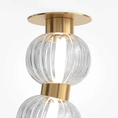 Maytoni Moderne Deckenleuchte Amulet LED incl. Gold aus Silicone und Glas , Metall 2200 Lumen Energieeffizient 36W für Küche, Schlafzimmer, Wohnzimm Maytoni Moderne Deckenleuchte Amulet LED incl. Gold aus Silicone und Glas , Metall 2200 Lumen Energieeffizient 36W für Küche, Schlafzimmer, Wohnzimm