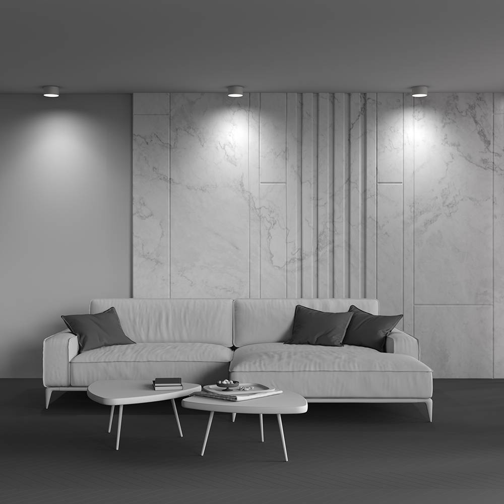 Maytoni Moderne Deckenstrahler Vega LED incl. Weiß aus , Aluminum Energieeffizient 15W für Küche, Schlafzimmer, Wohnzimmer, Esszimmer, Lobby