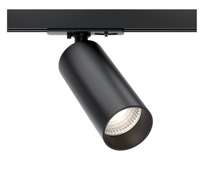 Maytoni Moderne Strahler für einphasiges Stromschienensystem UNITY Focus LED LED incl. Schwarz aus , Aluminum Energieeffizient 12W für Küche, S