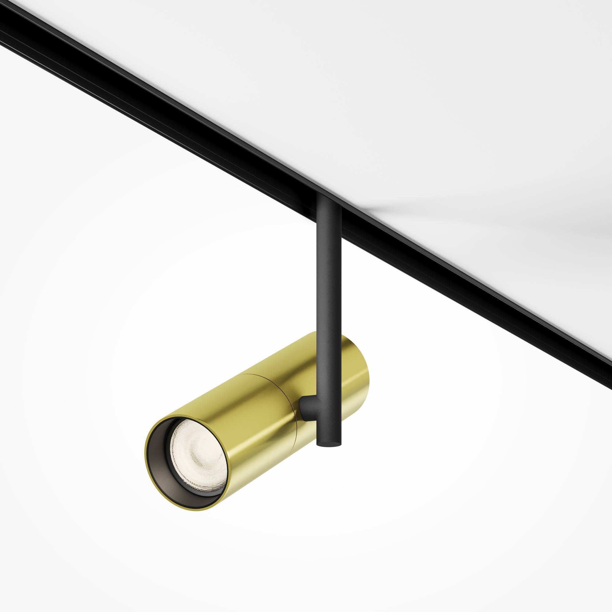 Maytoni Moderne Strahler für Magnetschienen-System Exility Elti LED incl. Schwarz und Messing aus , Aluminum Energieeffizient 12W für Küche, Sch