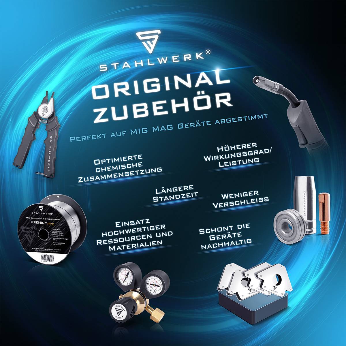 STAHLWERK Schweißdraht MIG MAG CuSi3 1,0 mm 1 kg Drahtrolle