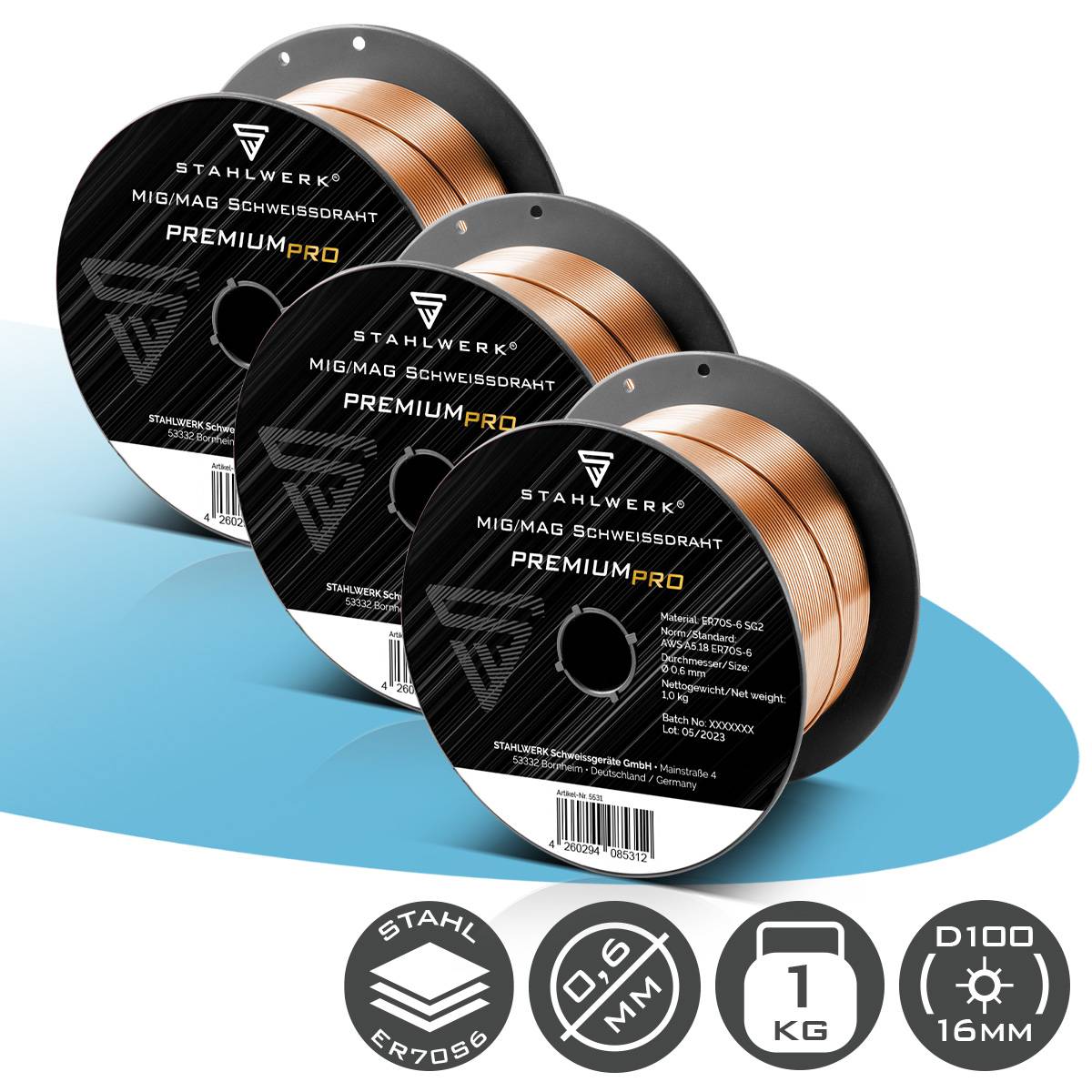 Vier Spulen „Stahlwerk