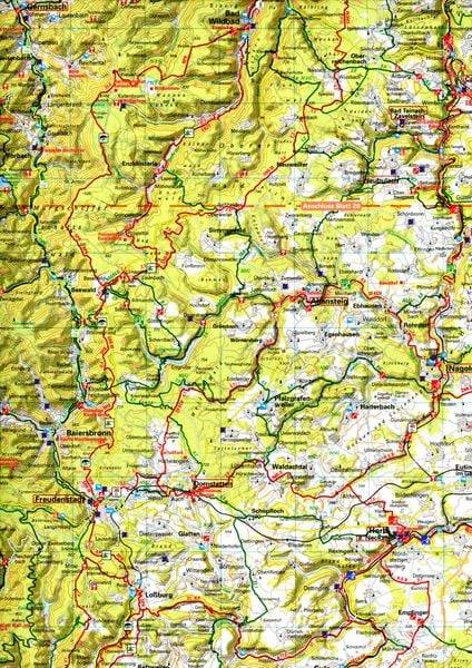 ADFC-Radtourenkarte 24 Schwarzwald Oberrhein 1:150.000, reiß- und wetterfest, E-