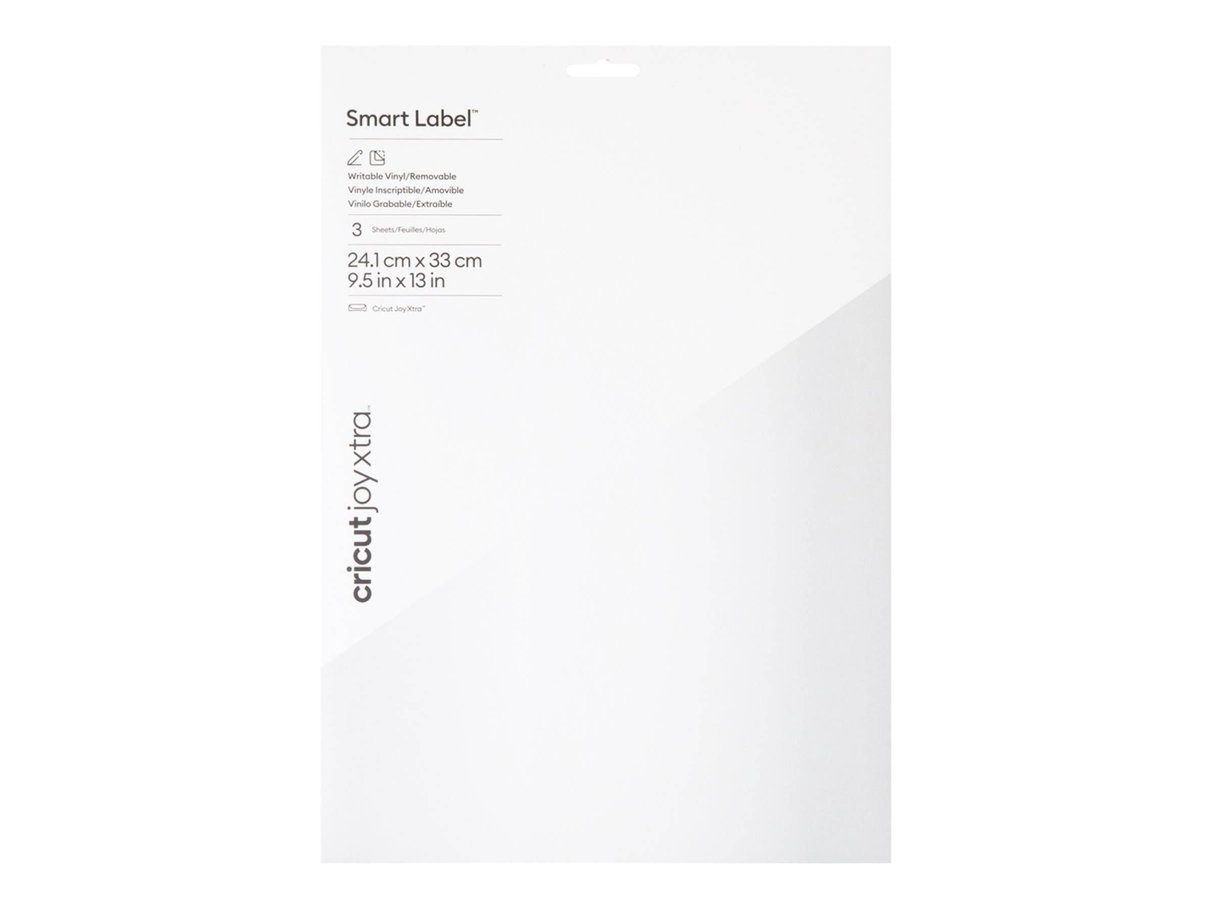 Cricut Joy Xtra Smart Vinyl - Handwerksmaterial - 24.1 x 33 cm - weiß - nicht permanent - Vinyl (Packung mit 3)