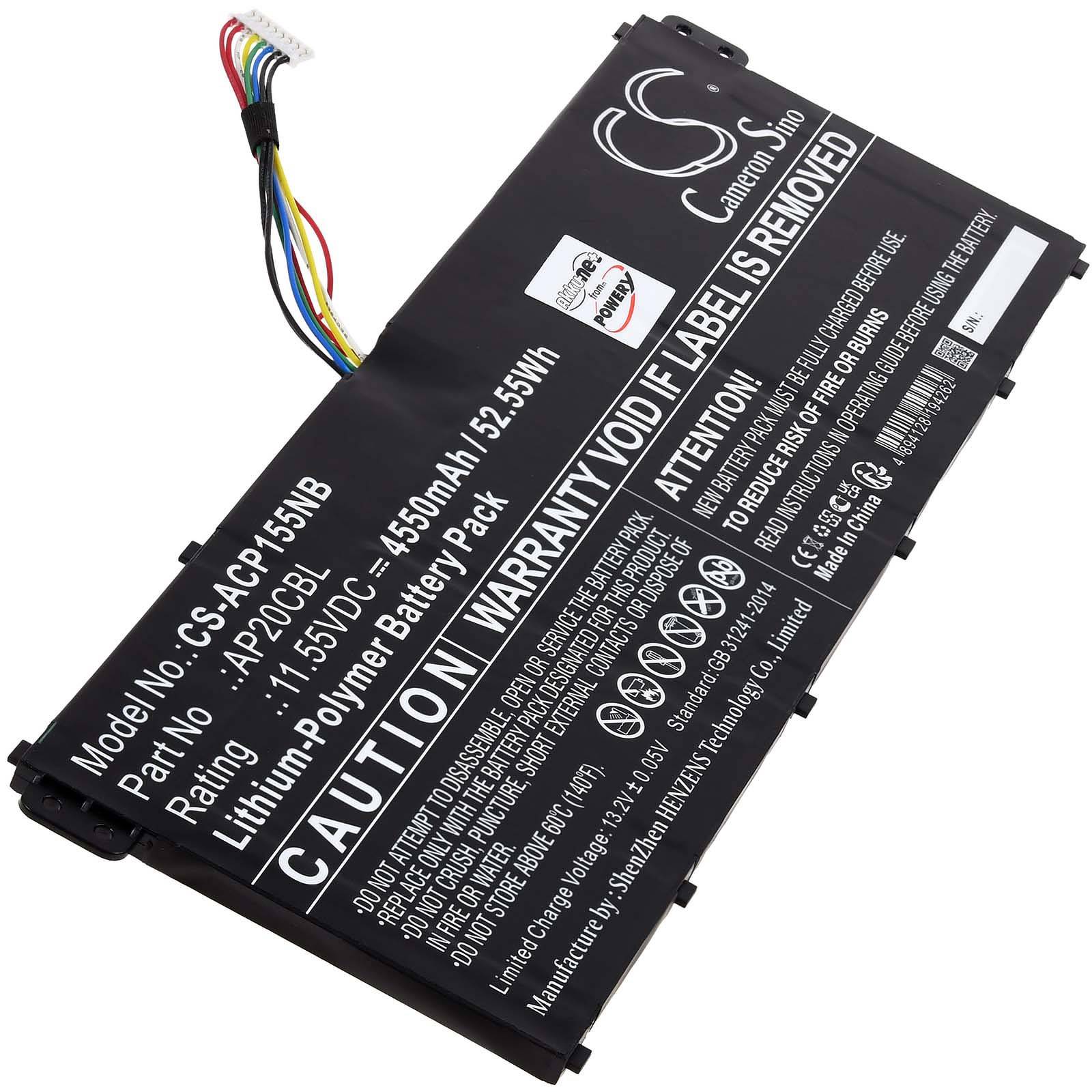 Powery Akku für Acer Swift 3 SF314-511-54U1 Laptop, 11,55V, Li-Polymer