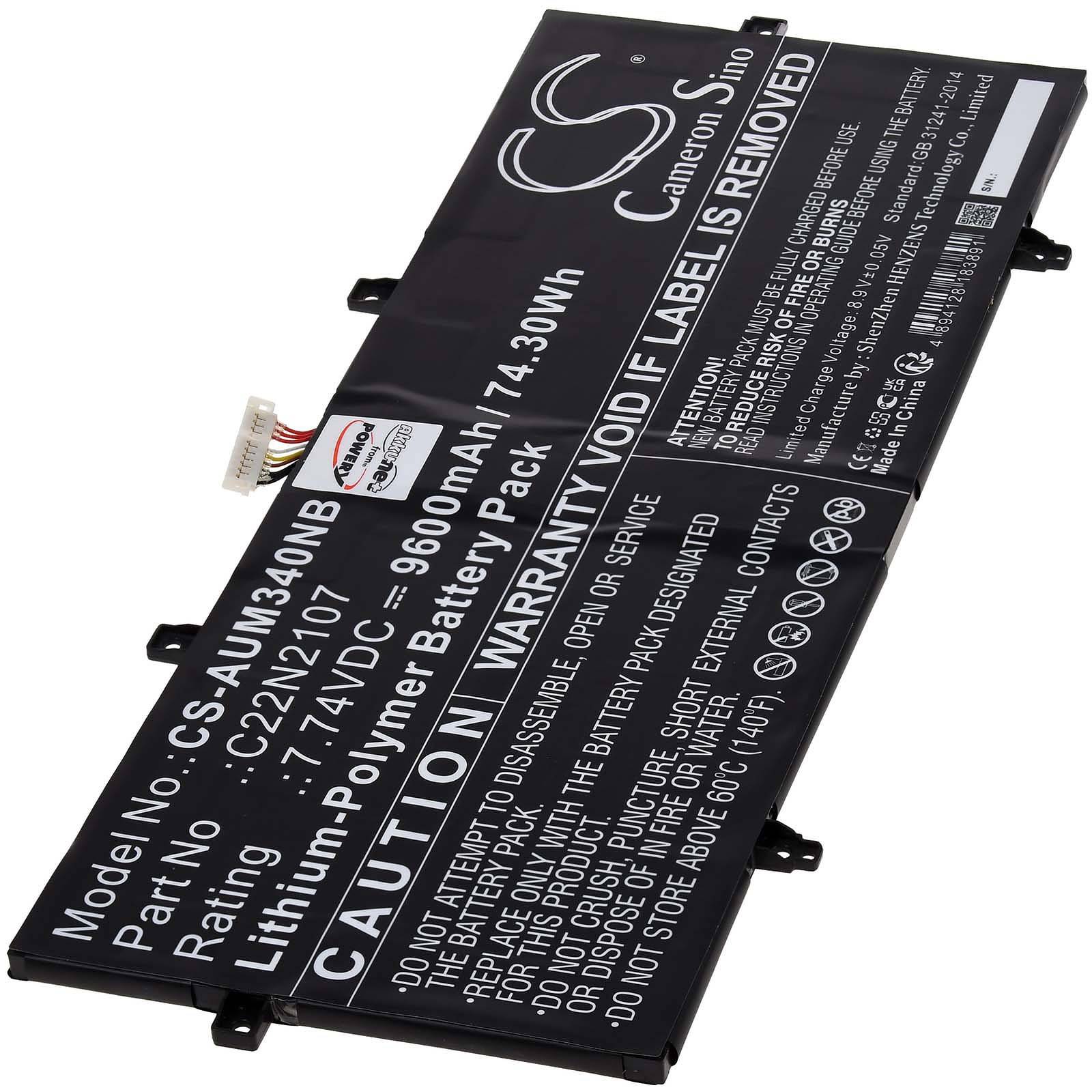 Powery Akku für Asus Zenbook 14 OLED UM3402YA OLED Laptop, 7,74V, Li-Polymer