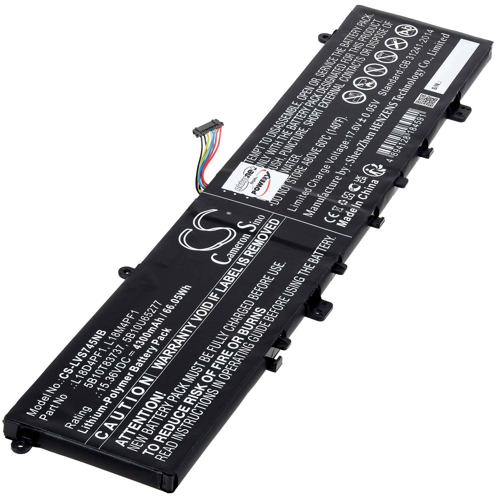 Powery Akku für Lenovo Yoga C940-15IRH 81TE000RMH Laptop, 15,36V, Li-Polymer