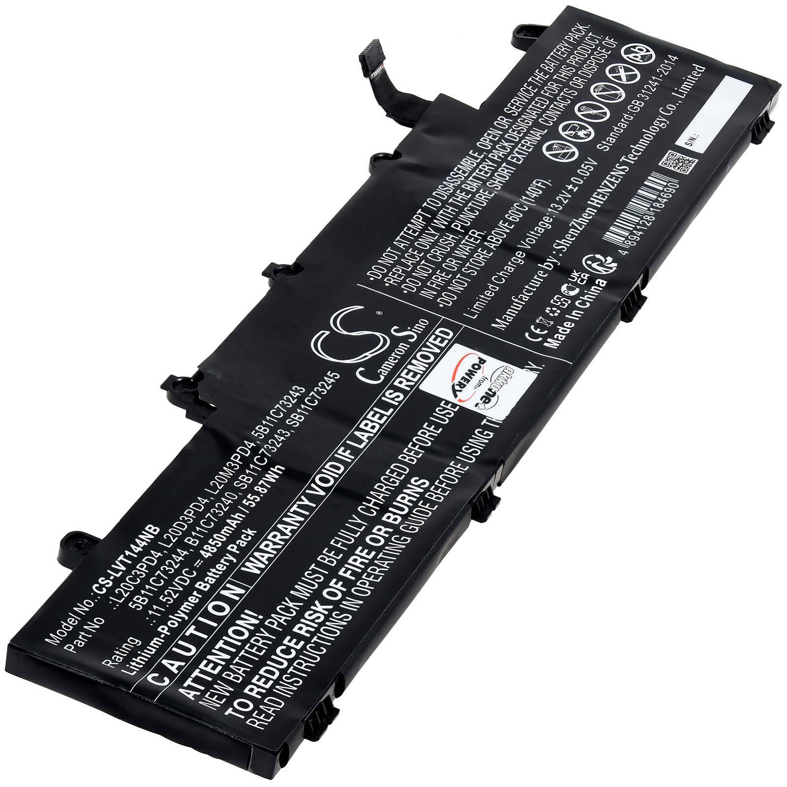 Powery Akku für Lenovo ThinkPad E14 Gen 4(Intel)21E3005APB Laptop, 11,52V, Li-Polymer