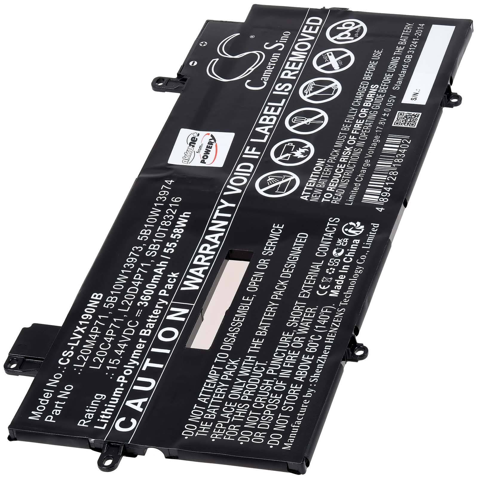Powery Akku für Lenovo ThinkPad X1 Yoga Gen 6 20XY006TGM Laptop, 15,44V, Li-Polymer