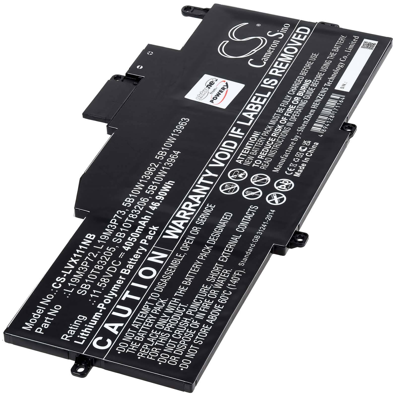 Powery Akku für Lenovo ThinkPad X1 Nano Gen 1-20UN0013GB Laptop, 11,58V, Li-Polymer