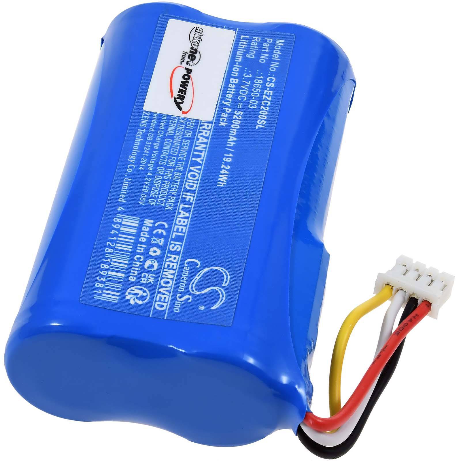 Powery Akku kompatibel mit ezviz Typ 18650-03, 3,7V, Li-Ion