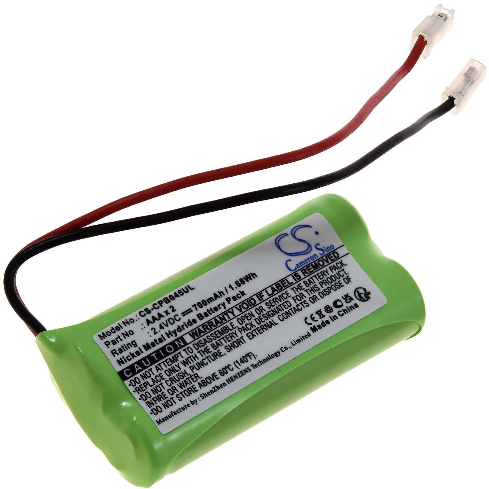 Powery Universal Akkupack mit 2xAAA, 2,4V, NiMH