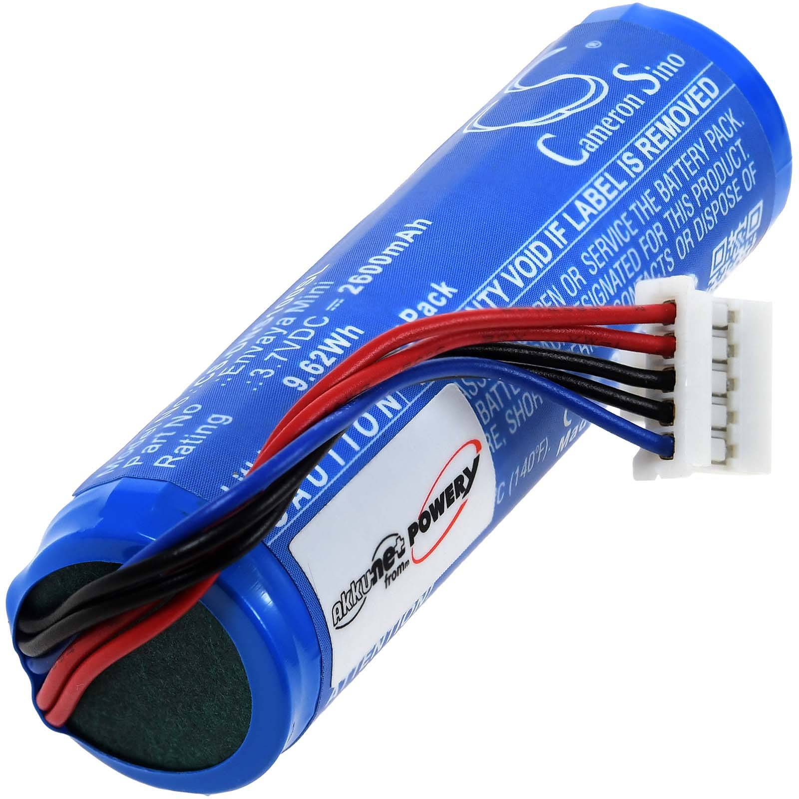 Powery Akku passend für Lautsprecher Denon Envaya Mini, DSB-100, Typ CABICR18650-260, 3,7V, Li-Ion