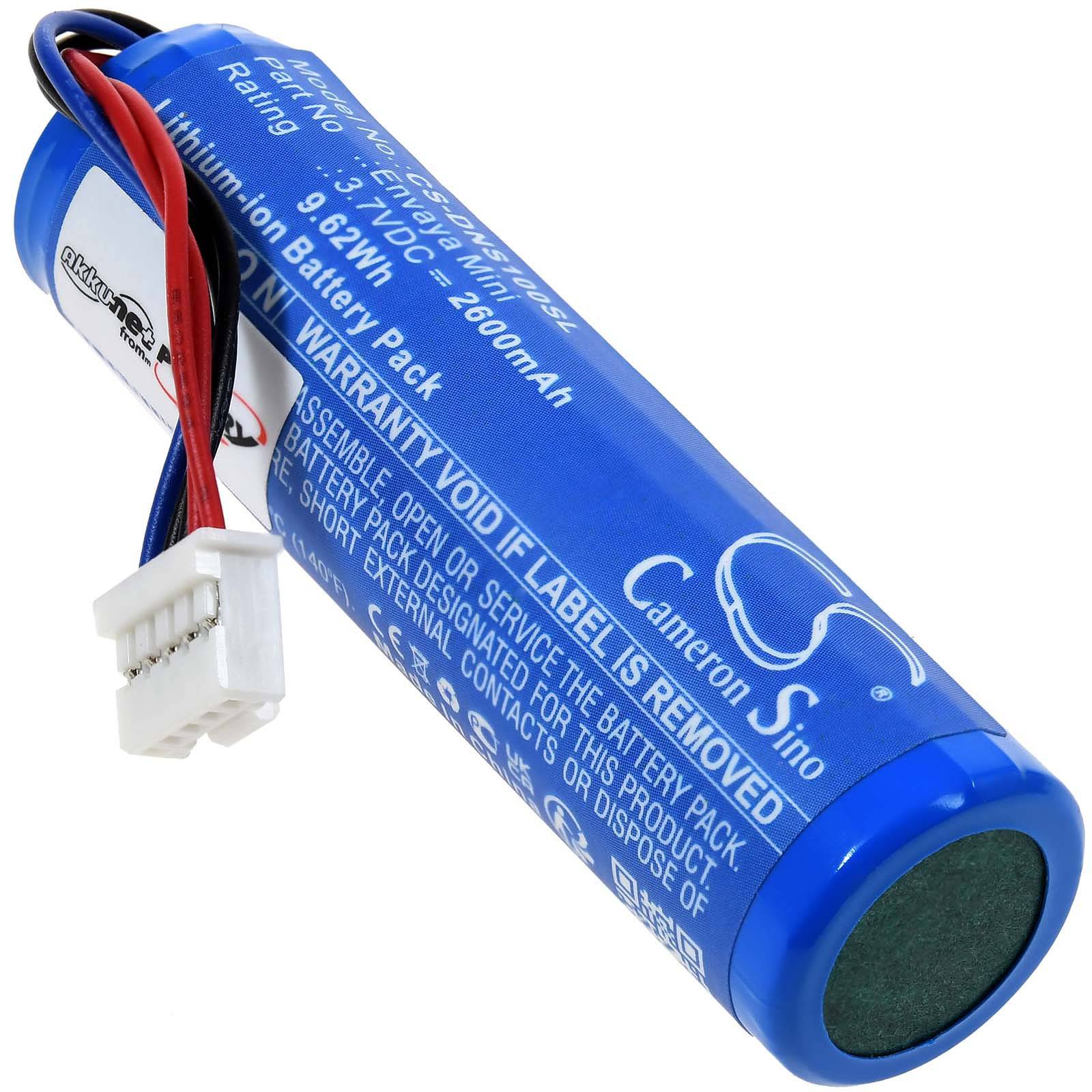 Powery Akku passend für Lautsprecher Denon Envaya Mini, DSB-100, Typ CABICR18650-260, 3,7V, Li-Ion