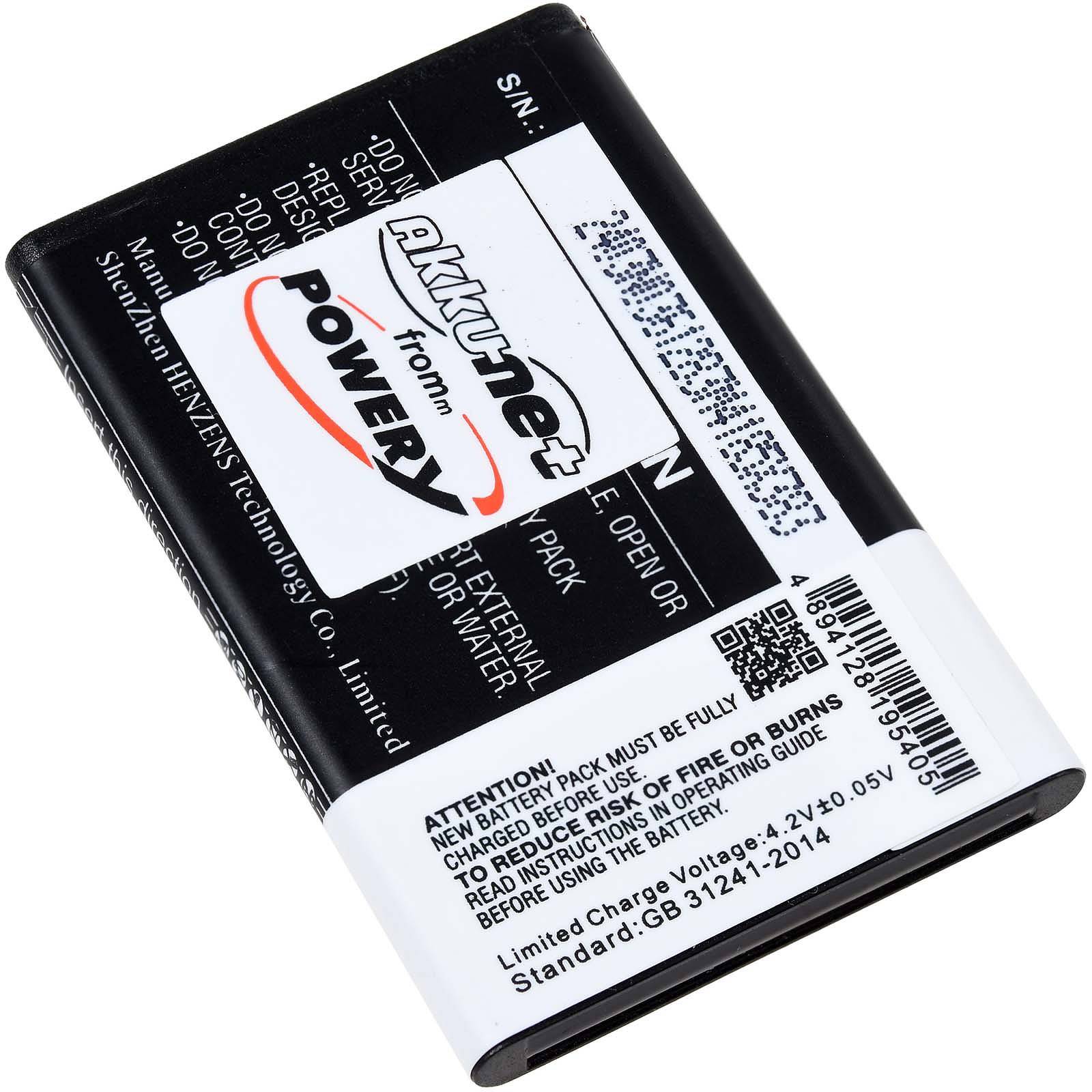 Powery Akku für Doro 1378 1380 1382 1385 Senioren-Handy, 3,7V, Li-Ion