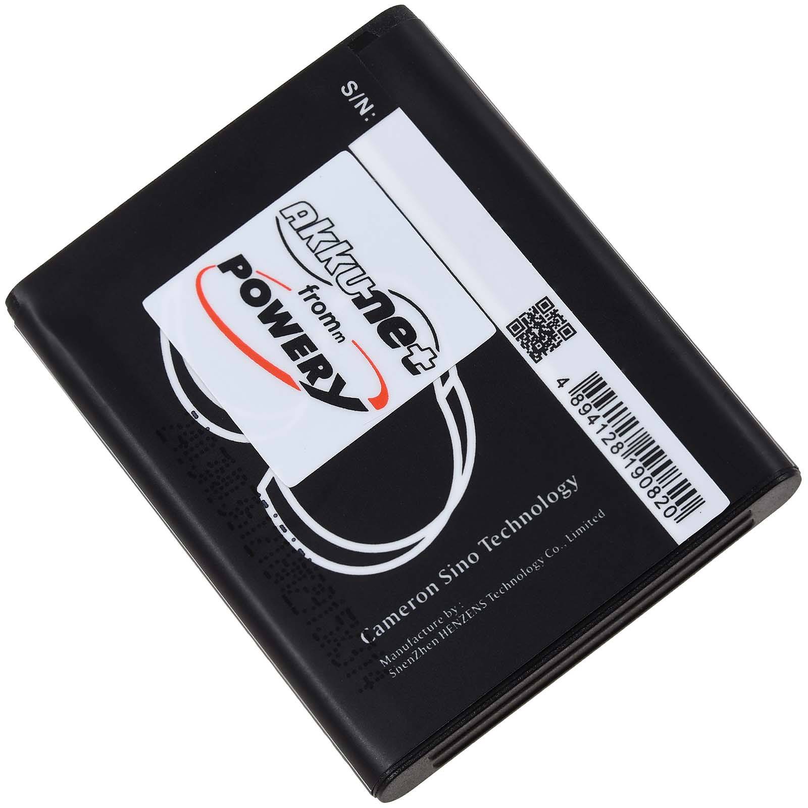 Powery Akku für Panasonic KX-TU466EXWE Handy, 3,7V, Li-Ion