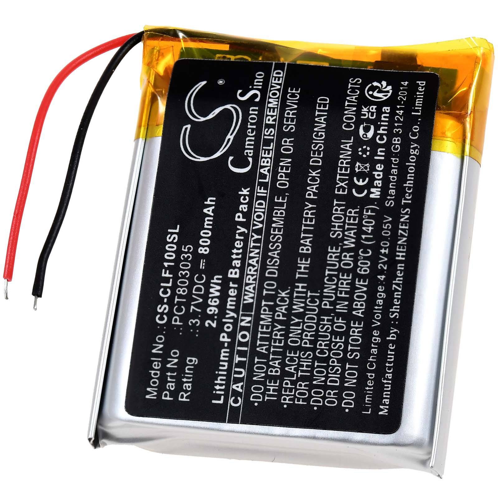 Powery Akku kompatibel mit Cleer Typ PCT803035, 3,7V, Li-Polymer