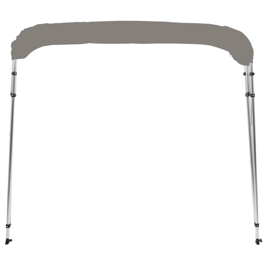 vidaXL 4-Bow Bimini-Top Grau 243x210x137 cm