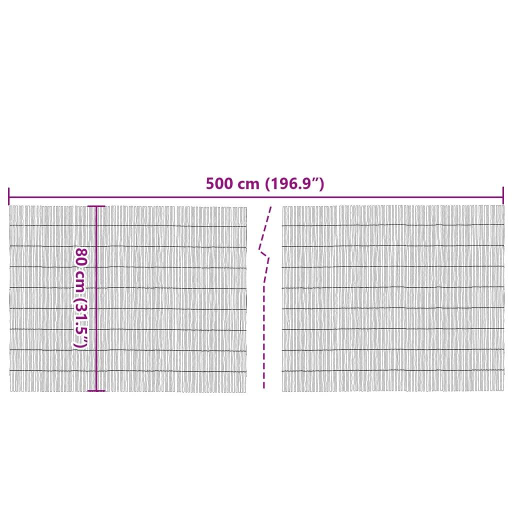vidaXL Gartenzaun 500x80 cm Schilf