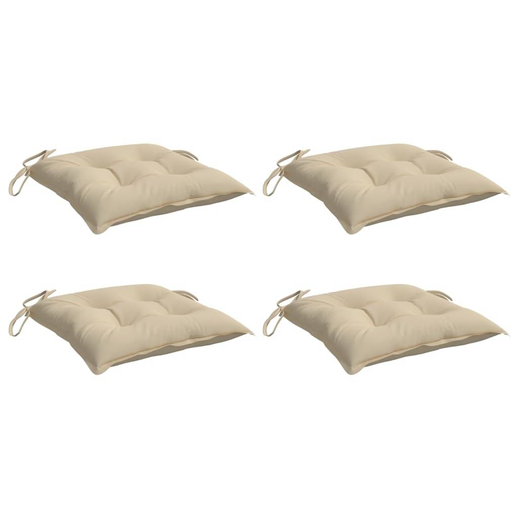 vidaXL Palettenkissen 4 Stk. Beige 50x50x7 cm Oxford-Gewebe
