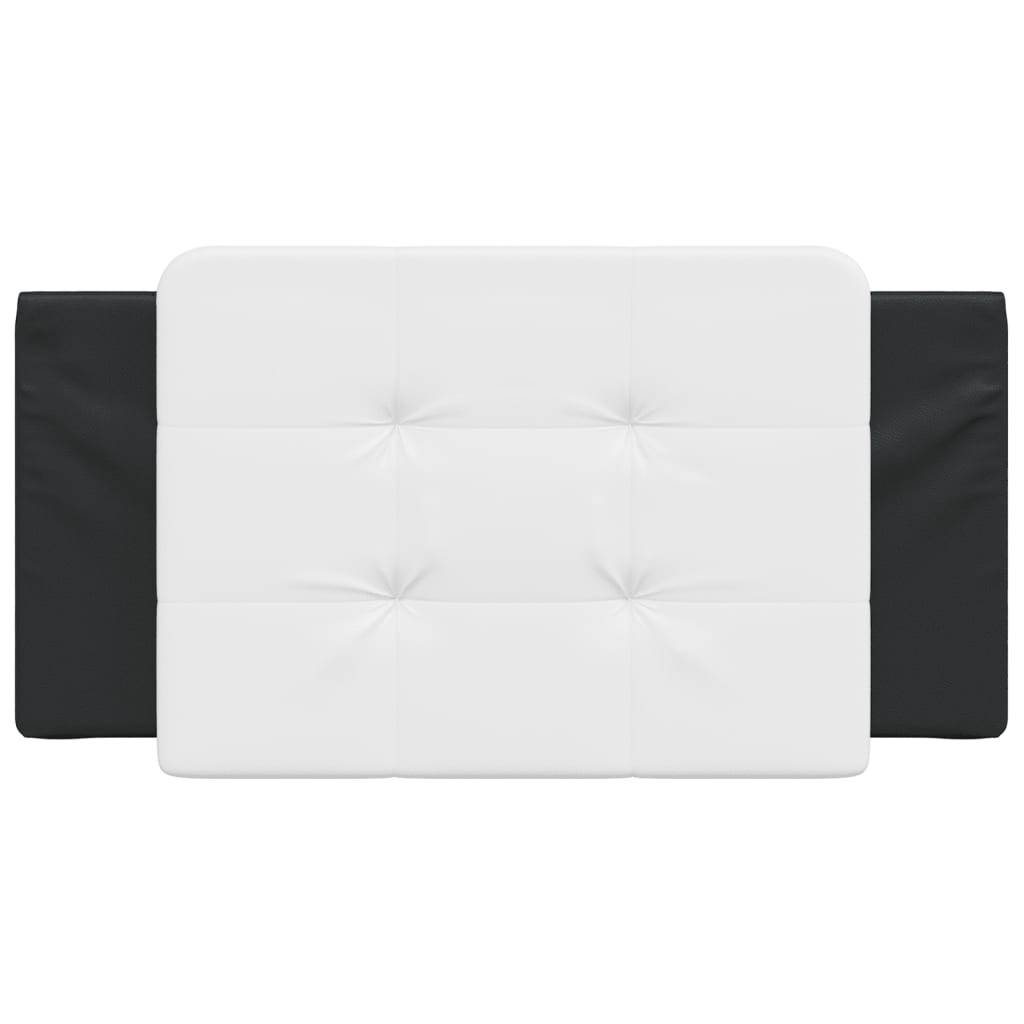 vidaXL Kopfteil-Kissen "Zadar" Weiß und Schwarz 100 cm Kunstleder