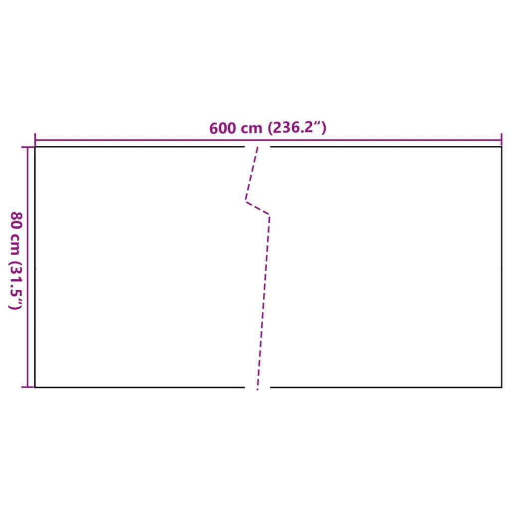 vidaXL Balkon-Sichtschutz Braun und Schwarz 600x80 cm Poly Rattan