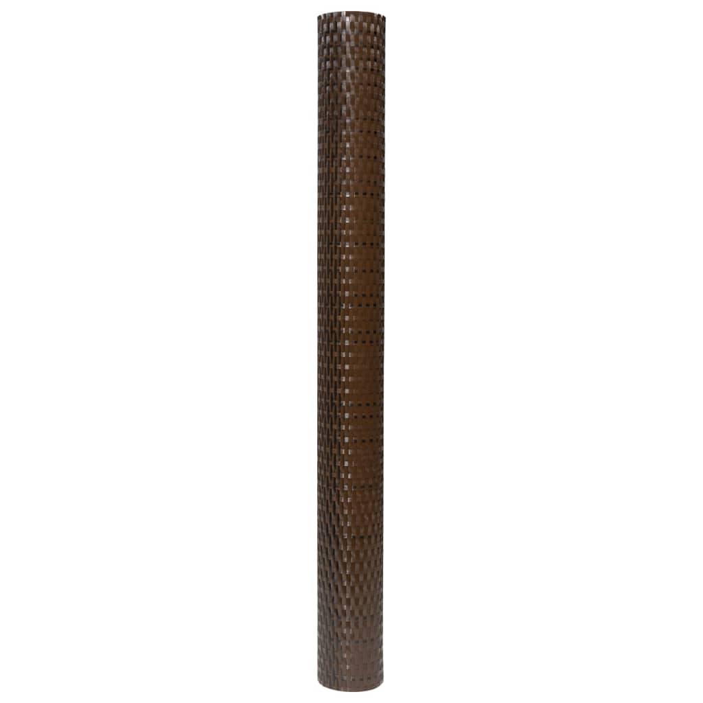 vidaXL Balkon-Sichtschutz Braun und Schwarz 1000x100 cm Poly Rattan