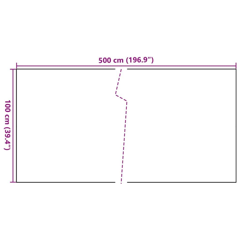 vidaXL Balkon-Sichtschutz Anthrazit 500x100 cm Poly Rattan