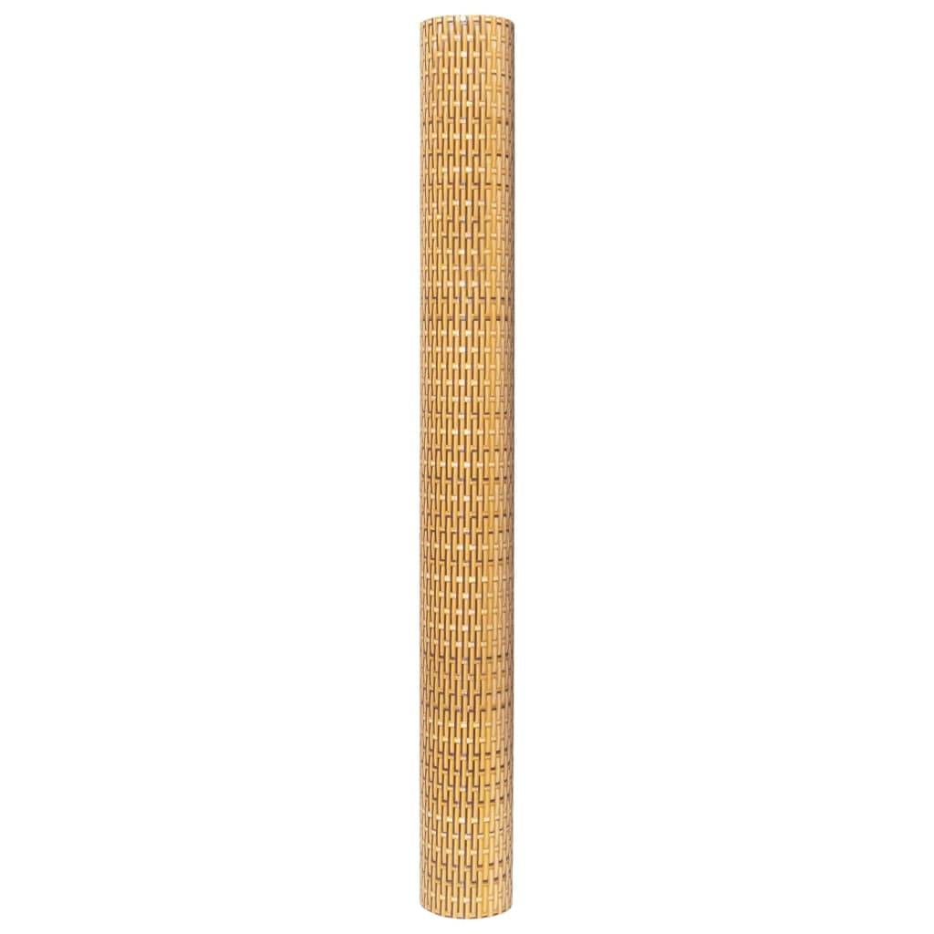 vidaXL Balkon-Sichtschutz Hellbraun 600x80 cm Poly Rattan