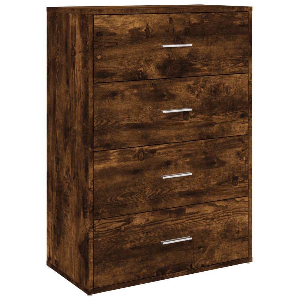 vidaXL Sideboards 2 Stk. Räuchereiche 60x31x84 cm Holzwerkstoff