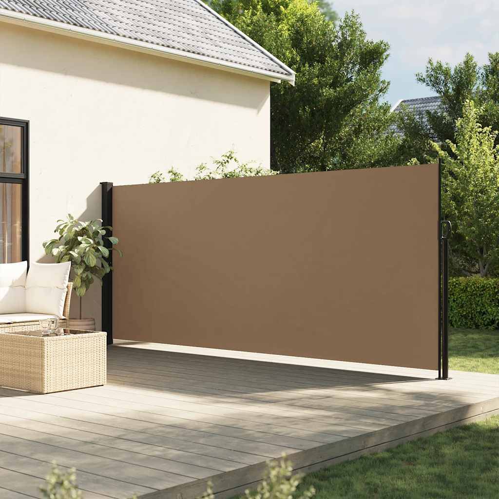 vidaXL Seitenmarkise Ausziehbar Taupe 180x500 cm