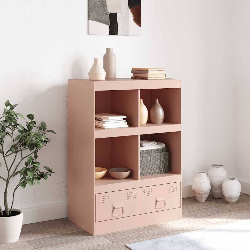 vidaXL Highboard Rosa 67x39x95 cm Stahl