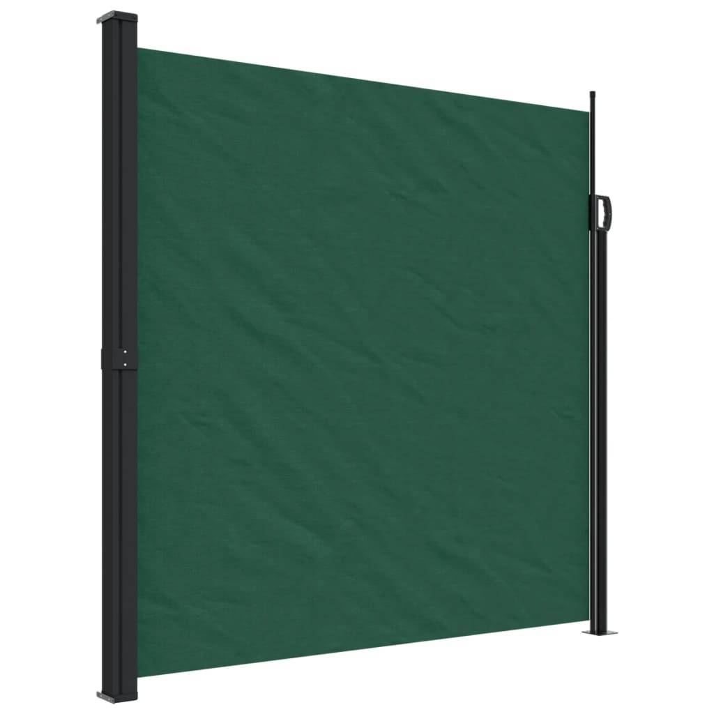 vidaXL Seitenmarkise Ausziehbar Dunkelgrün 200x500 cm