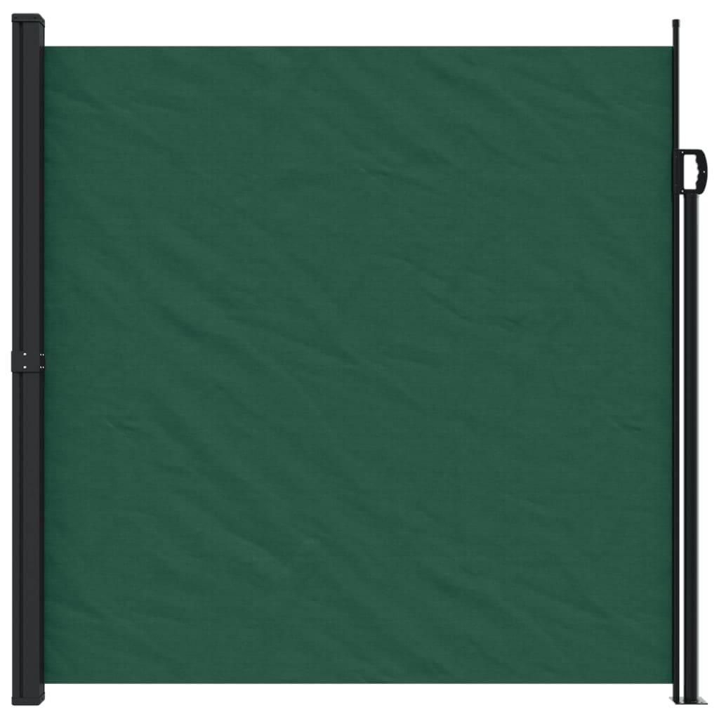vidaXL Seitenmarkise Ausziehbar Dunkelgrün 200x500 cm