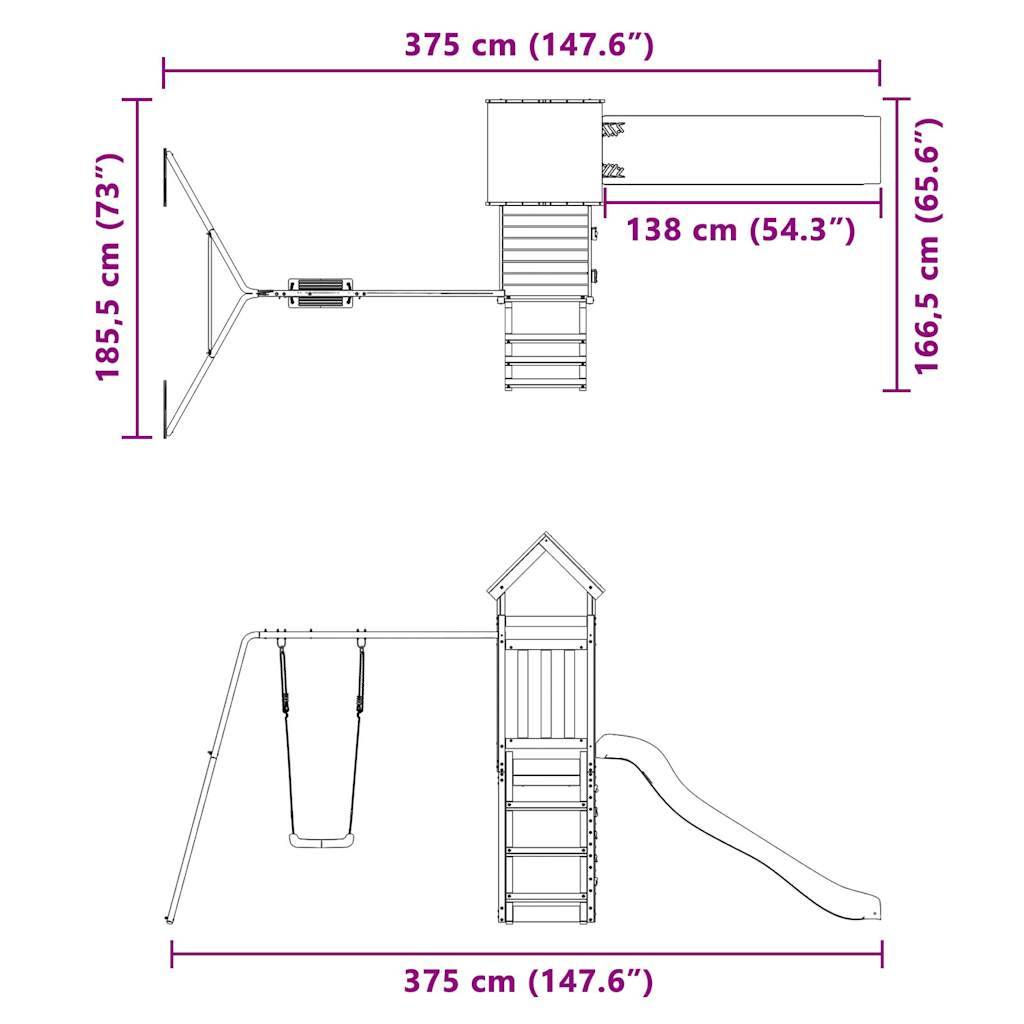 vidaXL Spielturm Imprägniertes Kiefernholz
