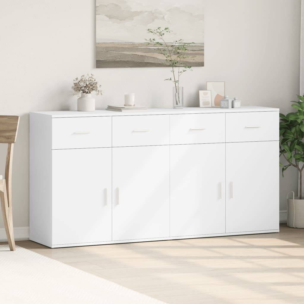 vidaXL Sideboards 2 Stk. Weiß 79x38x80 cm Holzwerkstoff
