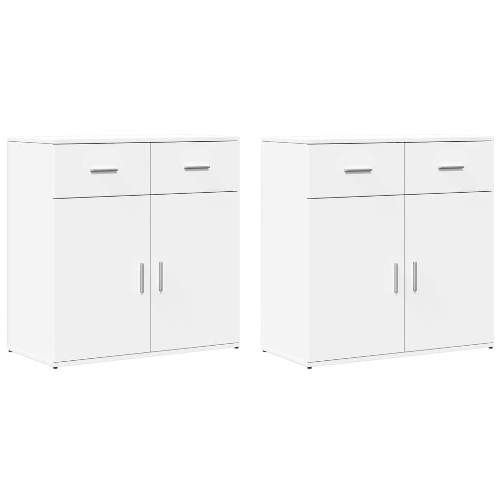 vidaXL Sideboards 2 Stk. Weiß 79x38x80 cm Holzwerkstoff