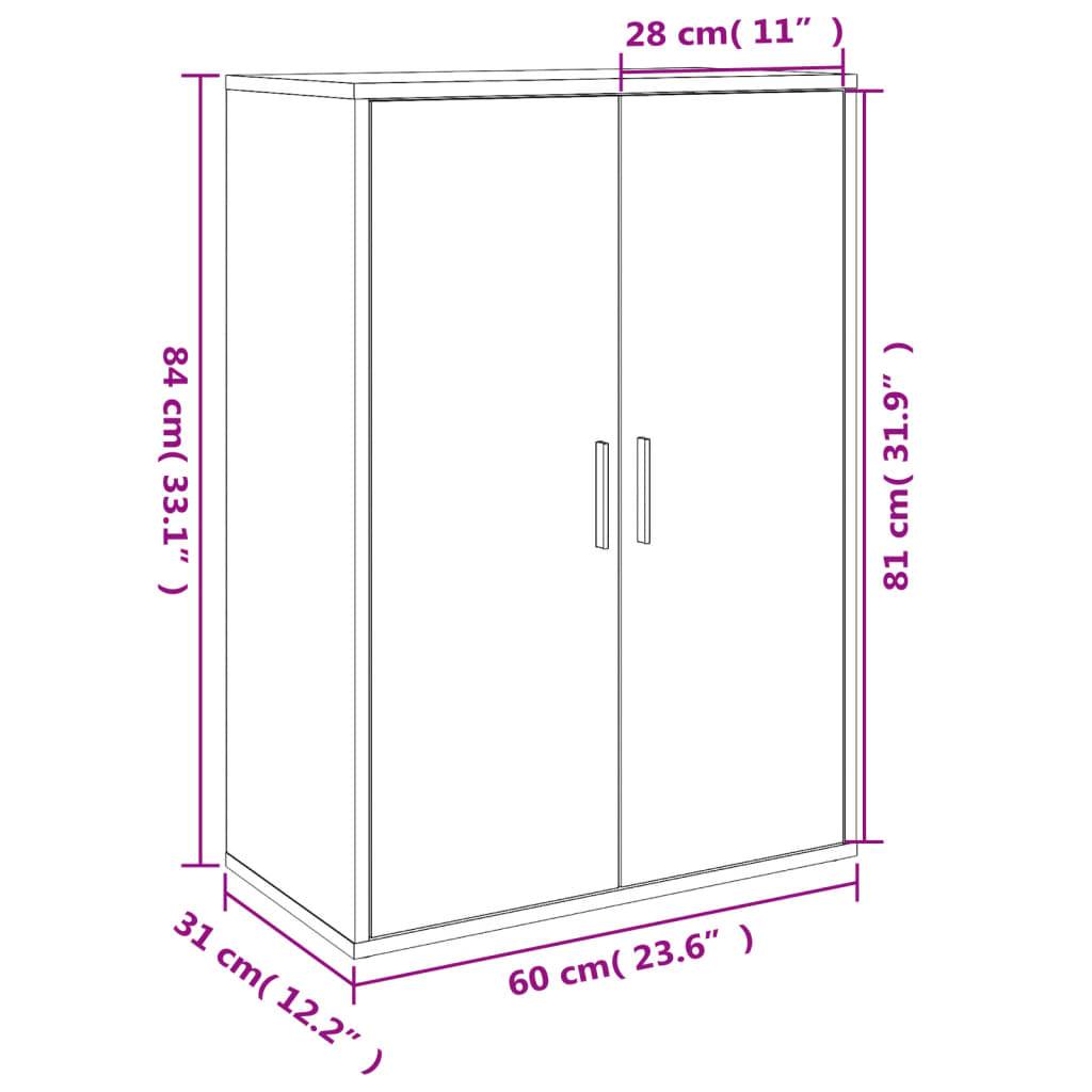 vidaXL Sideboards 2 Stk. Räuchereiche 60x31x84 cm Holzwerkstoff