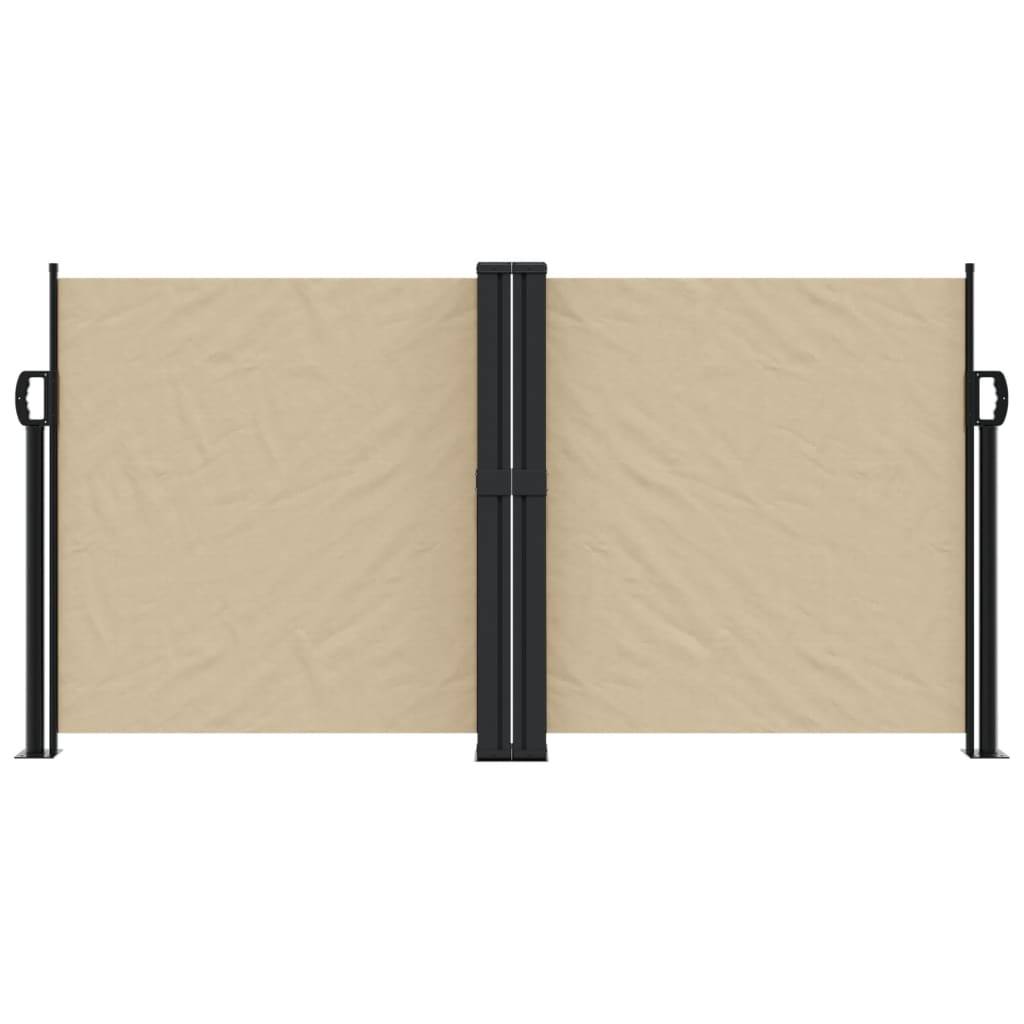 vidaXL Seitenmarkise Ausziehbar Beige 120x600 cm