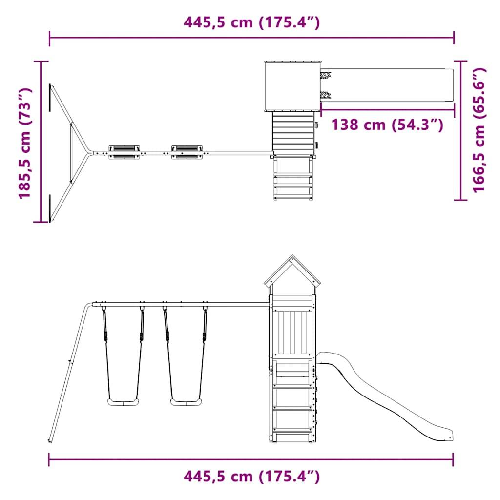 vidaXL Spielturm Imprägniertes Kiefernholz