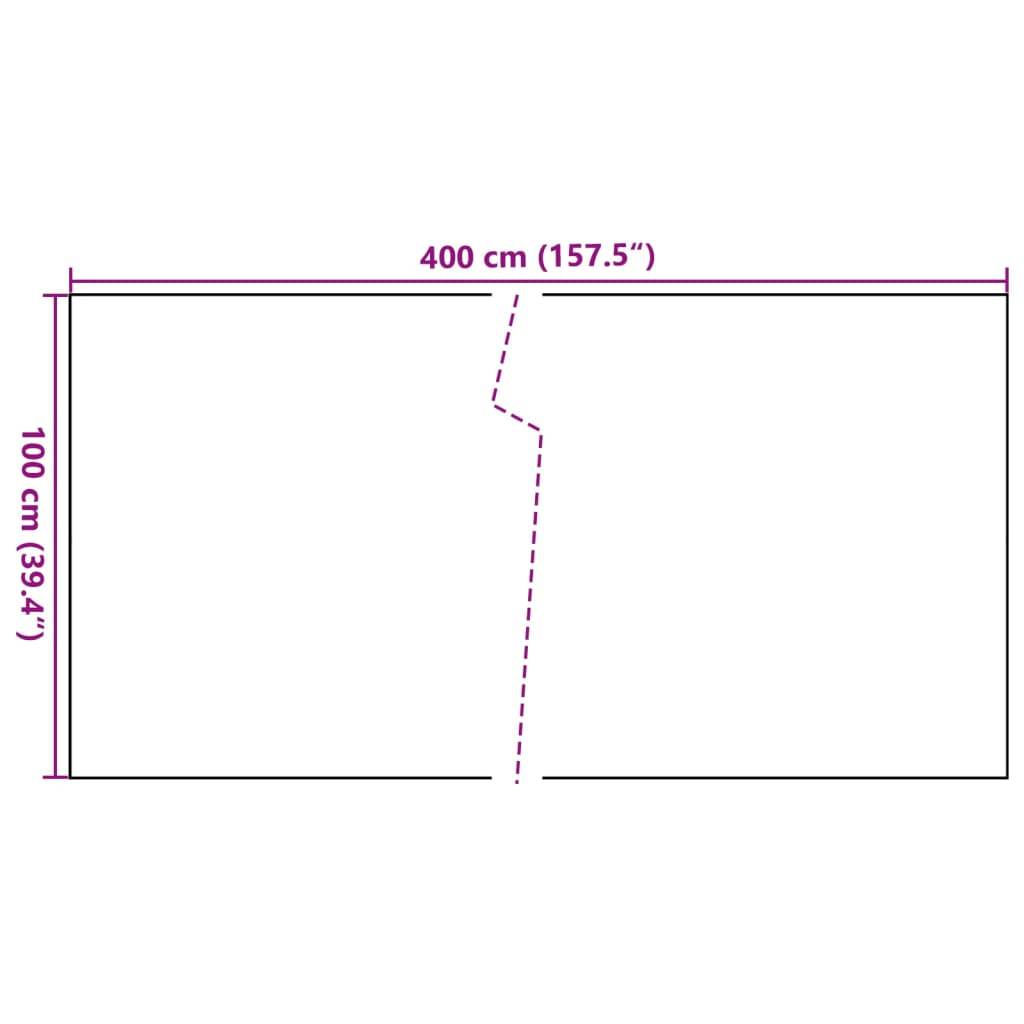 vidaXL Balkon-Sichtschutz Hellbraun 400x100 cm Poly Rattan